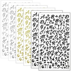 810pcs Glitter Cursive Alphabet Letter and Number Stickers Self Adhesive Scri…