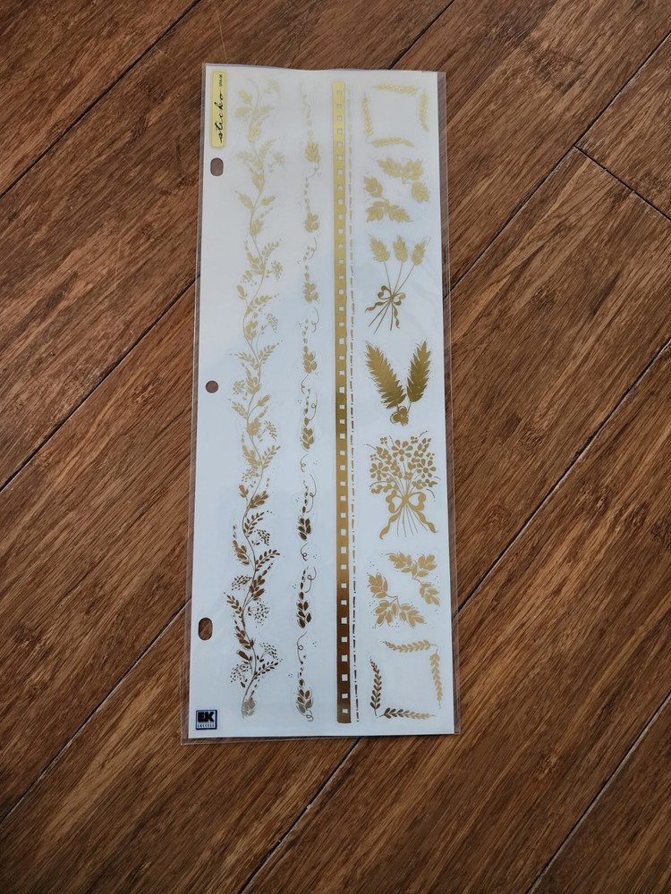 Sticko Stickers – Extra Large Gold Wedding Scroll Vintage SRA-06 New Retired #17