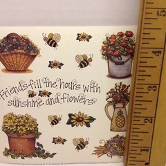 Friends Sunshine Flower Garden Bees SCRAPBOOK Stickers