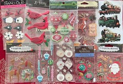 YOU CHOOSE – RECOLLECTIONS & MORE CHRISTMAS 3D STICKERS – RARE & HARD TO FIND