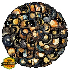WQVSHRO 50PCS Vintage Astronomy Stickers