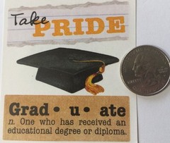 SMILEY FACE GRAD Stickers(5pc)Frances Meyer•Educational Degree•Cap •Congrats•