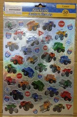 Greenbrier International Glitter Laser Stickers – Trucks & Robot – Lot Of 2