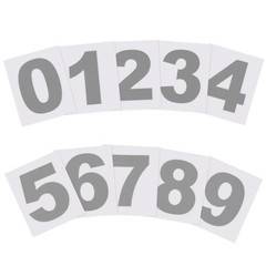 3″ Reflective Number Stickers 0-9, 2Set Mailbox Number Decals, Grey