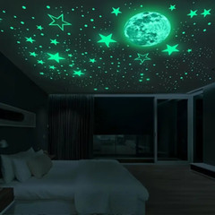 Moon and stars Fluorescent Stickers – Create a Magical Glow in Your Kid’s room