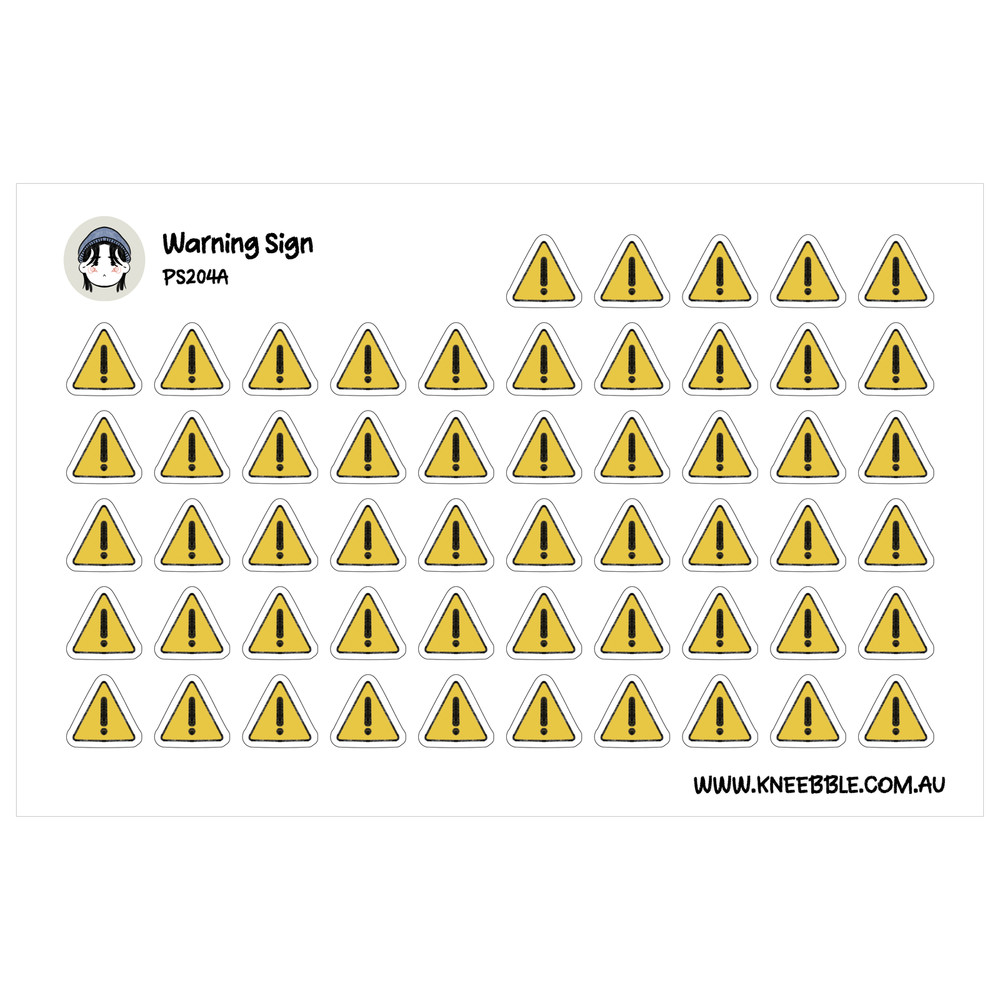 Warning Danger Sign Planner Stickers – Workplace Safety Stickers