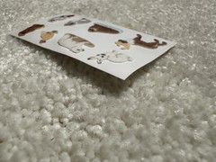 Vintage Fuzzy Flocked Mini Arctic Animal Stickers, Used, Sheet Is 1.5“ X 2.5“