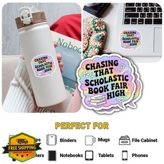 Piratify 3 Pcs Chasing Scholastic Book Fair High Sticker