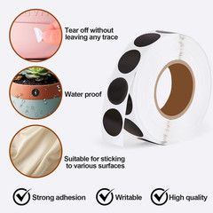 1000 PCS White round Stickers 0.5 Inch Small Circle Dot Stickers Blank Sticky D
