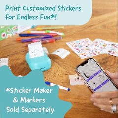 Hello Blink Sticker Maker Refill Pack – 10 Rolls: 5 Round, 5 Square – Makes 400