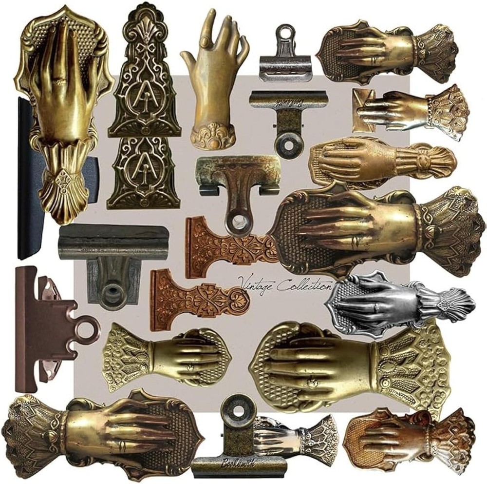 20pcs Small Vintage Junk Journal Hand Clips Elements Paper Cardstock Ephemera