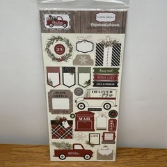 Lot of 5 Carta Bella Paper 6×13 Sheet of Chipboard Accents Hello Autumn, Travel