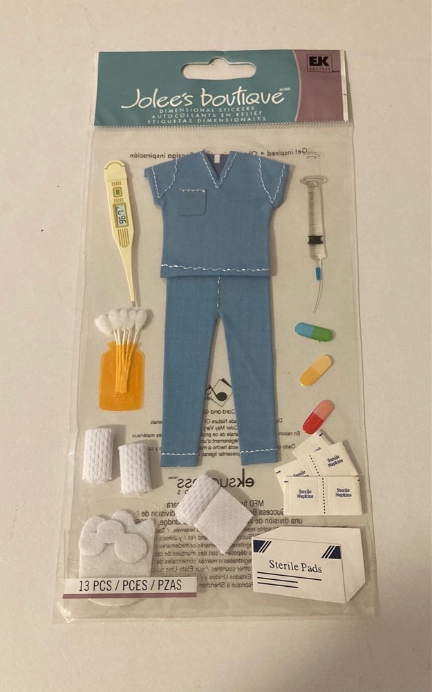 Jolee Boutique Nurse Stickers, 3D, Great for Scrapbooking