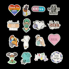 51 Assorted Nurses Nursing Medical Healthcare Workers Stickers