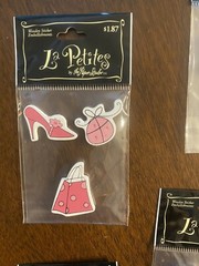 Paper Studio La Petites Wooden Sticker Embellishments Lot Of 6 Fashion Girlie