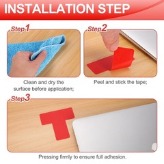 5S Location Marking Corner, (3x3x1.2 Inch, Blue) (24Pcs), T-shaped Sticker