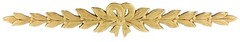 (5 Pack) 13-3/8 inch x 2 inch Birch Wood Leaf Stalks Tied with Bow Applique