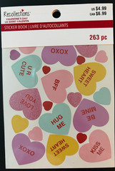 RECOLLECTIONS VALENTINE’S DAY STICKER BOOK 263 PC STICKERS 12 SHEETS ROMANCE