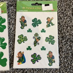 St. Patrick’s Day Stickers, Huge Lot of 19 Sheets Of 4 X Package, New!!!