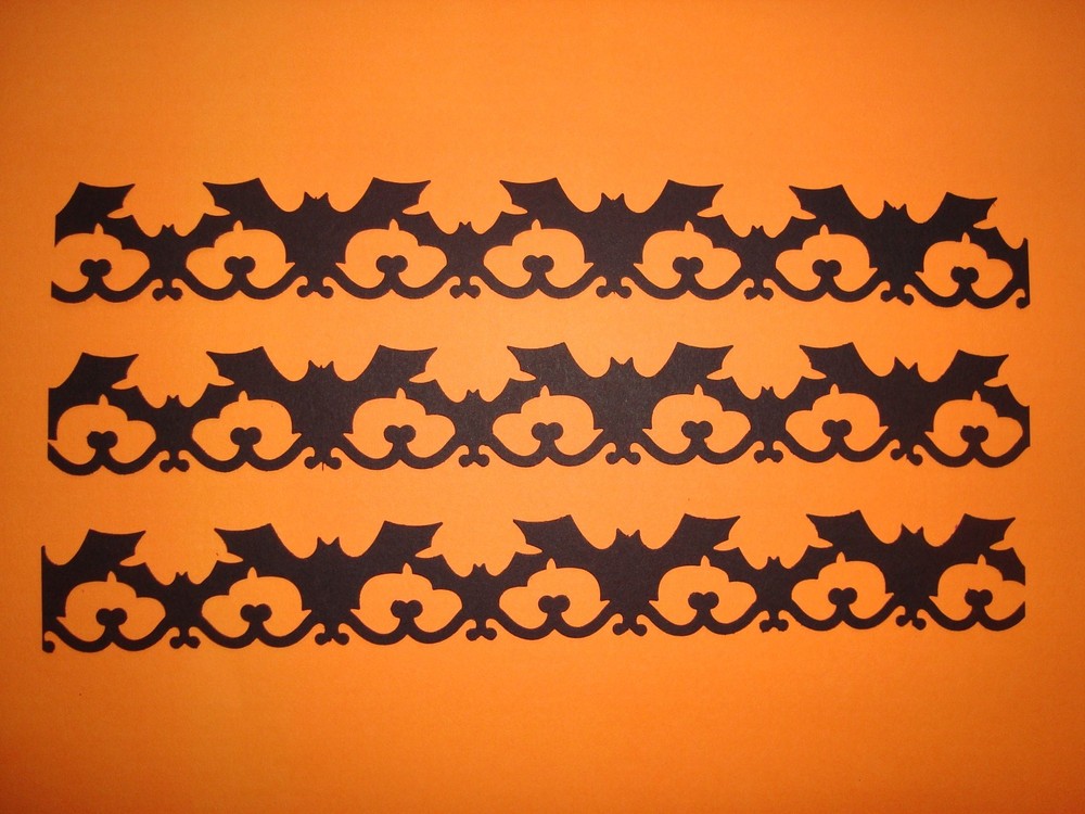 10 BLACK FLOURISH BATS BAT BORDER DIE CUTS PUNCHES CARD MAKING