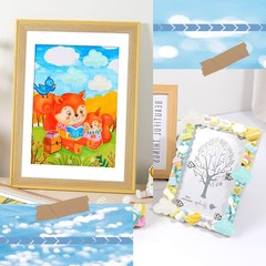 SUNNYCLUE 1 Box 40Pcs Cloud Cabochon Mini Resin Cabochons White, Blue