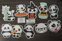 Panda Bears – Cute – Stickers – 10 PCs – 5 styles available! See Description