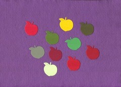 SCHOOL Apple die cuts scrapbook cards