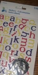 ATD Momenta Primary Red Blue Yellow Alphabet Letters Number Scrapbook Stickers