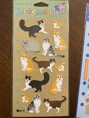 Lot of 2 Pkgs Stickopotamus Binder Stickers Cats & Accessories NIP