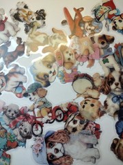 Nostalgic Retro Puppy Die-Cut Sticker Pack – 25 Adorable Vintage-Style Pups C