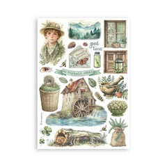 Stamperia A5 Washi Pad- Herbarium Silvae, SBW27