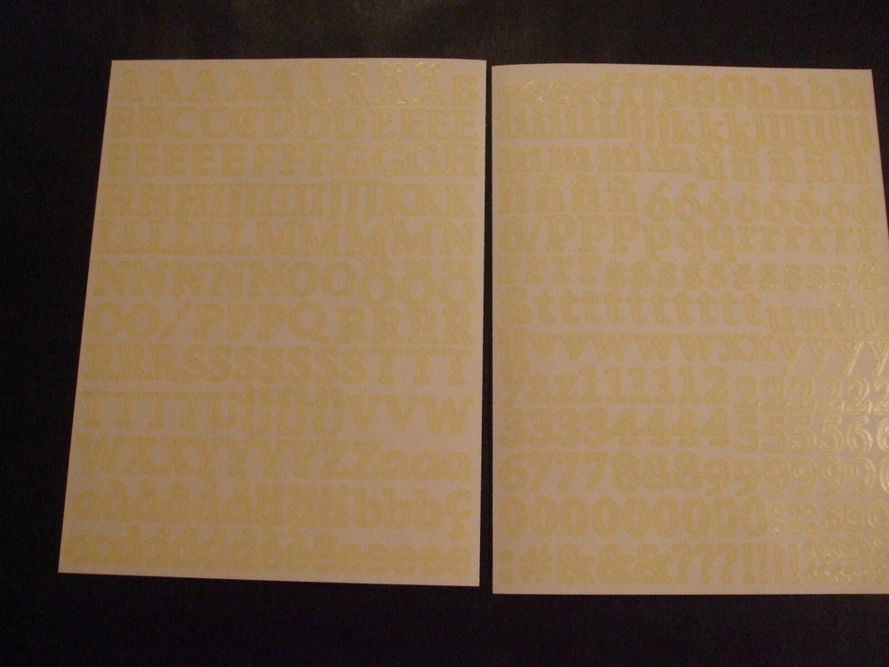 Creative Memories – Mini ABC/123 – Ivory Classy Stickers – One Sheet