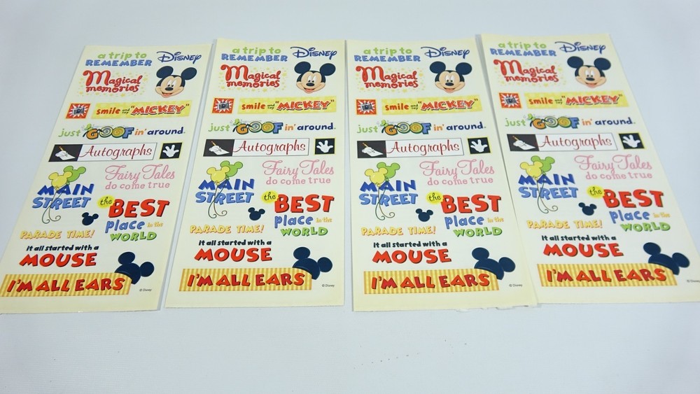 4 SandyLion Disney Phrase Sheet Theme Park DSCB43 Stickers