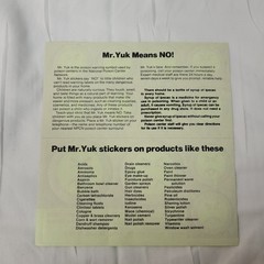 lot of 1972 Mr. YUK Pittsburgh Poison Control Sticker Sheet Children’s Hospital