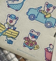 Vintage Lot of 1980’s 1990’s Stickers New Old Stock Nursery Rhymes Piglets