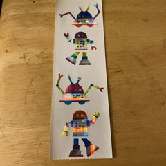Vtg 1993 Mrs. Grossman’s Stickers PRISMATIC ROBOTS