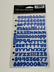 Stickopotamus Binder Stickers Alphabet Blue 2 Sheets Photo Safe