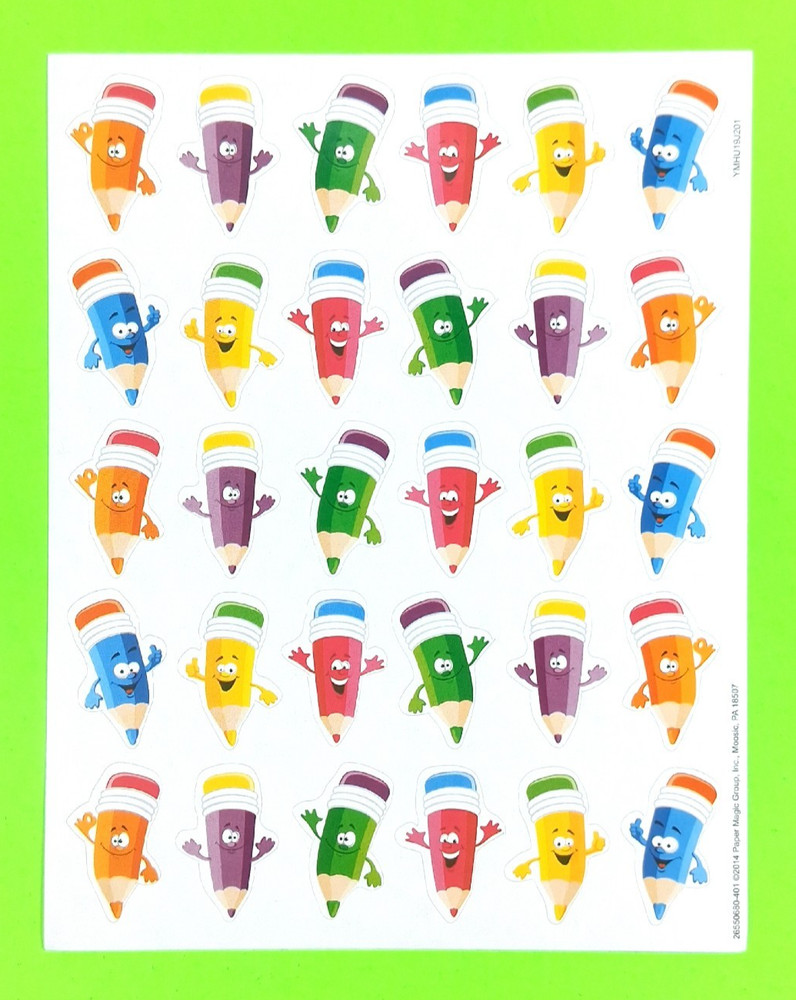 Eureka Colorful Pencils Sticker Sheet Retired