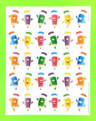 Eureka Colorful Pencils Sticker Sheet Retired
