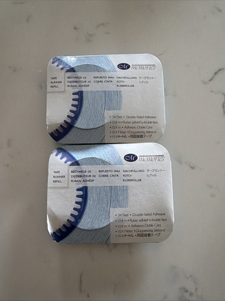 Creative Memories 2 Regular Tape Runner Refill Cartridges – NIP – New