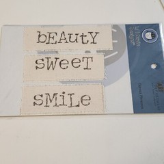 NEW Lot 5 Li’l Davis Designs Canvas Phrases Scrapbooking Cards Words Large -G