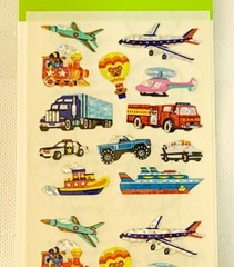 Sandy Lion Prismatic Vehicles Transportation Stickers Set Of 2