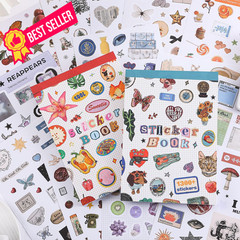 Girl’s Korean Sticker Book, Food and Daily Life Theme – 1300+ Cute Dream Blue