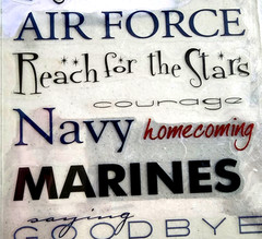 Sticko My Hero Clear Stickers Navy Airforce Marines Army Patriots Military 2007