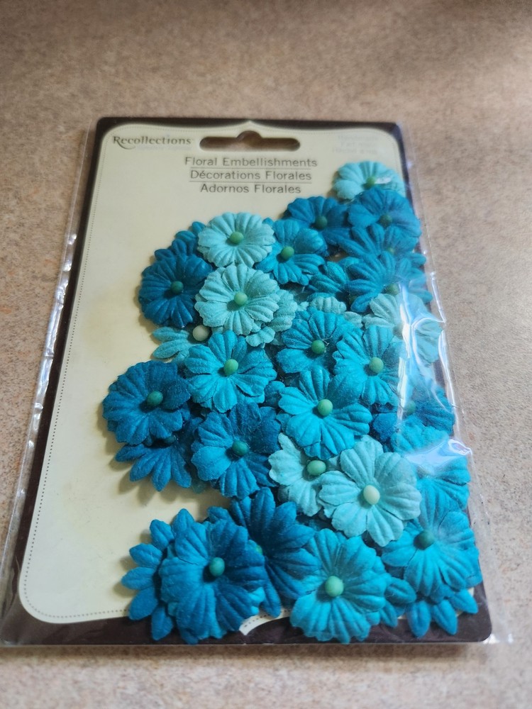 Recollections~Shades of Blue~Floral Embellishments