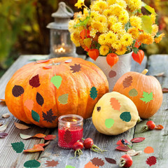 300 PCS Autumn Thanksgiving Fall Leaf Foam Sticker, Self Adhesive Foam Stickers,
