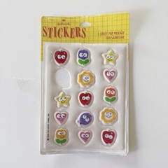 HALLMARK Vintage 80s Puffy Stickers : Googly Google Eyes