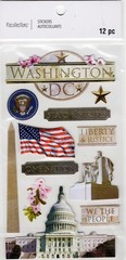 Washington DC, 3D scrapbook stickers, 4×7″ – Recollections #665787