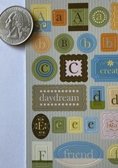 DAY DREAM BELIEVER ALPHABET Glitter Stickers(212pc)Lower-Case Letter•Card Making