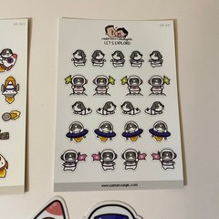 Hubman And Chubgirl Space Stickers Set